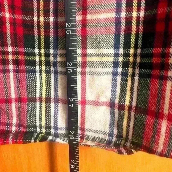 LL Bean Womens Plus size relaxed flannel shirt in plaid- size 1X - Picture 8 of 9
